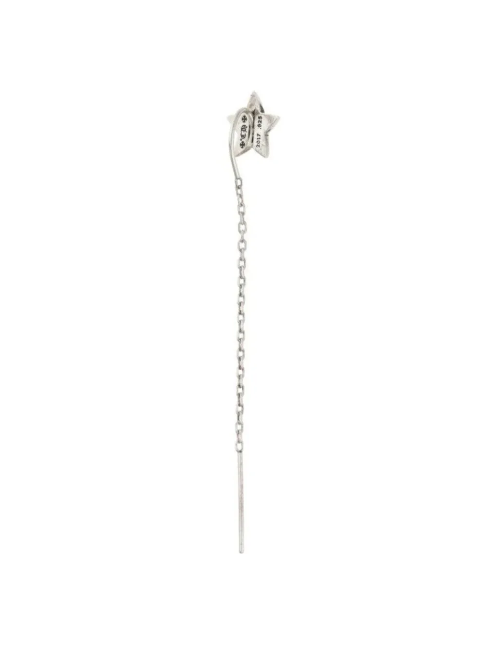 Chrome Hearts Chain Star Silver Earrings